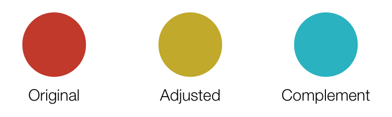ajusted-hue and complement color